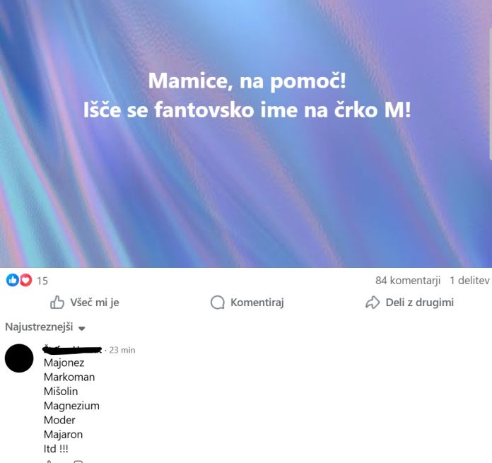 Fantovsko ime na črko M